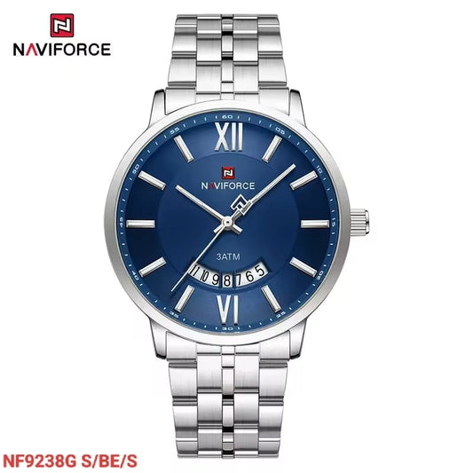 NaviForce 9238 Silver in Blue DIal